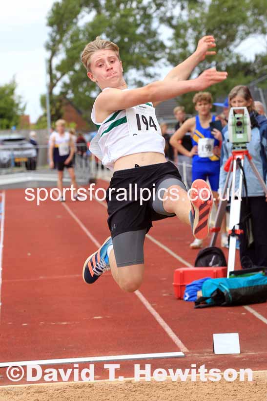 Boys Under-15s long jump, 2023 Northern Under-13s, Under-15s and Under-17s, Middlesbrough.  Photo: David T. Hewitson/Sports for All Pics